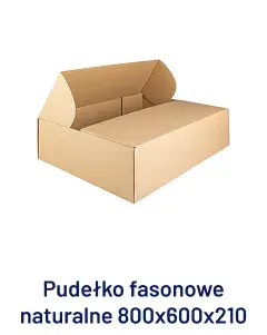 Pudełko fasonowe naturalne 800x600x210